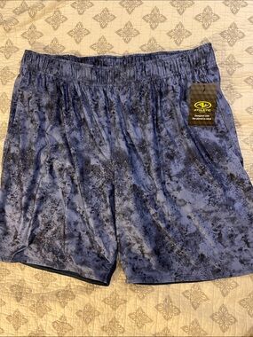 Athletic Works Blue Graphic Athletic Shorts